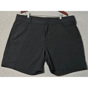 prAna Women's Halle Short‎ Ii Black Size 20W x 7" Midrise Hiking Stretch
